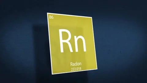 Periodic Table of Elements Cinematic Animated Series - Element Radon hovering in Stock Footage 120304548