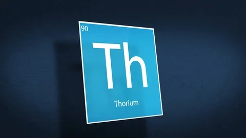 Periodic Table of Elements Cinematic Animated Series - Element Thorium hovering  Stock Footage 120579640