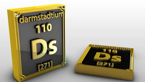 Periodic Table Of Elements - darmstadtium - Ds Vídeos de archivo 155352767