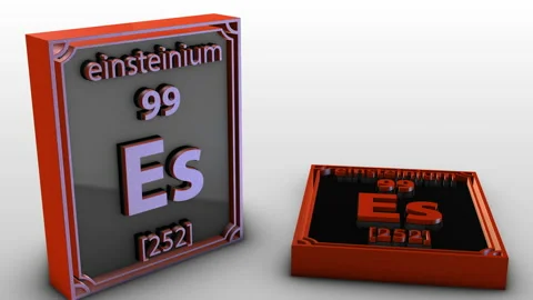 Periodic Table Of Elements - einsteinium - Es Stock Footage 205207659