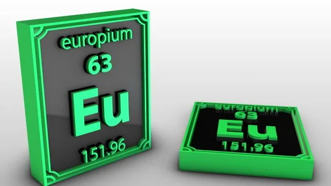 Periodic Table Of Elements - europium - Eu Stock Footage 205207661