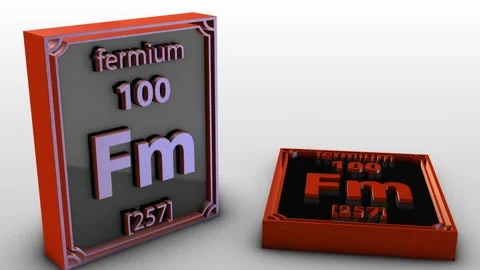 Periodic Table Of Elements - fermium - Fm Stock Footage 205207689