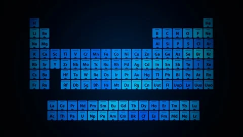 Periodic table of elements Stock Footage 88036198