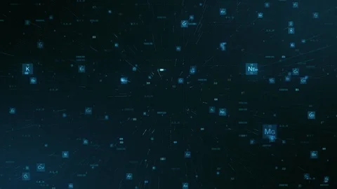 Periodic table of elements Stock Footage 102865022