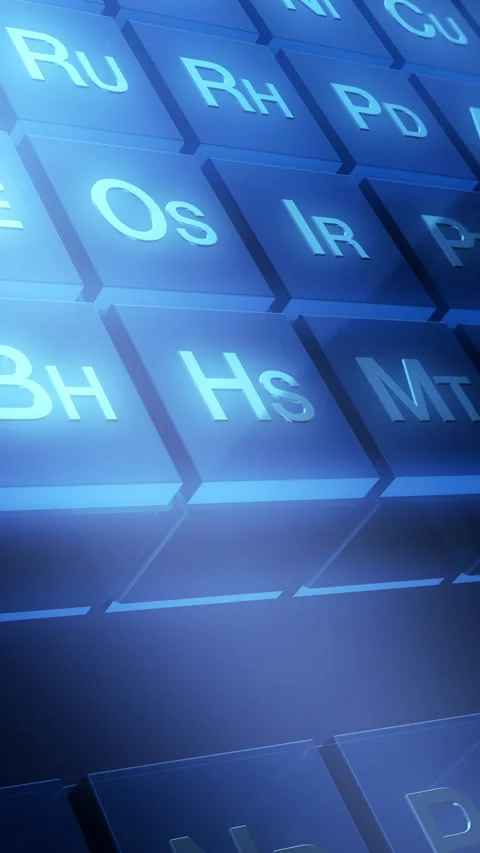 Periodic table of elements Stock Footage 303629129