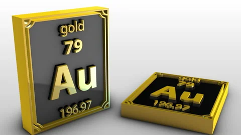 Periodic Table Of Elements - gold - Au Stock Footage 155859861