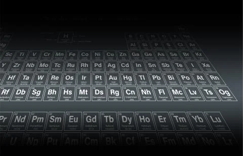 Periodic Table of the Elements Stock Illustration