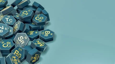 Periodic table of elements Stock Illustration