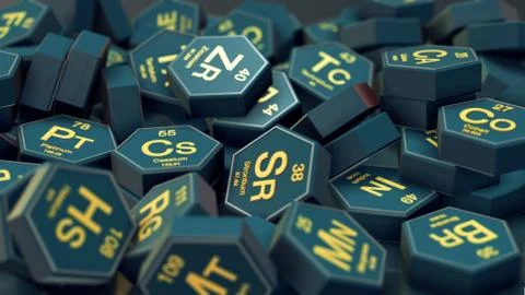 Periodic table of elements Stock Illustration