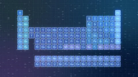 Periodic table of elements Illustrazione stock