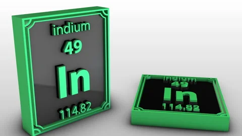 Periodic Table Of Elements - indium - In Stock Footage 205208097