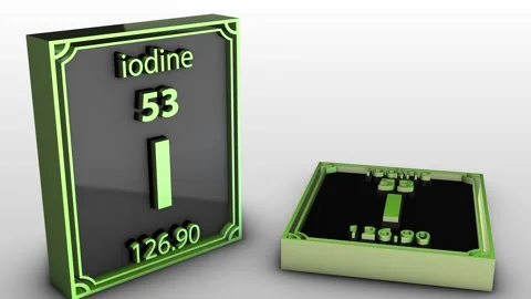 Periodic Table Of Elements - iodine - I Stock Footage 155860033