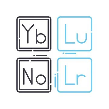 Periodic table of elements line icon, outline symbol, vector illustration イラスト素材