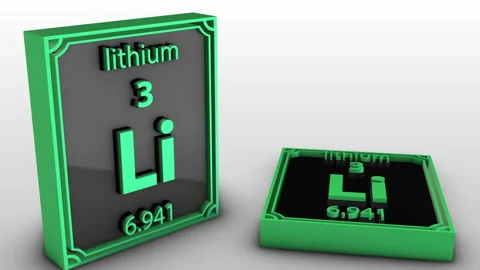 Periodic Table Of Elements - Lithium - Li Vídeos de archivo 155203914