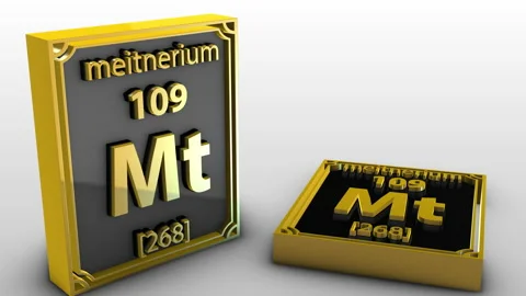 Periodic Table Of Elements - meitnerium - Mt Vídeos de archivo 155247347