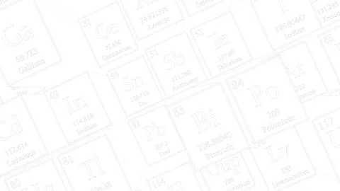 Periodic table of elements. Mendeleev`s table fragment. Stock Illustration