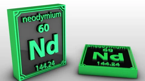 Periodic Table Of Elements - neodymium - Nd Stock Footage 205208842