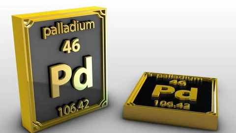 Periodic Table Of Elements - palladium - Pd Stock Footage 155352762