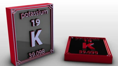 Periodic Table Of Elements - potassium - K Stock Footage 205209175