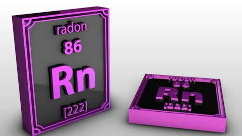 Periodic Table Of Elements - Radon - Rn Stock Footage 155204571