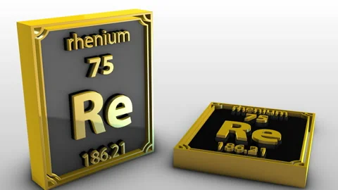 Periodic Table Of Elements - rhenium - Re Stock Footage 155204598
