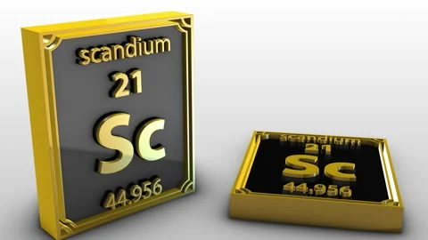 Periodic Table Of Elements - Scandium - Sc Stock Footage 155204619