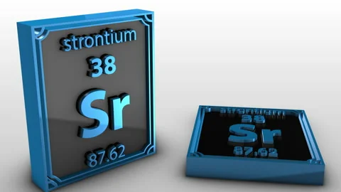 Periodic Table Of Elements - Strontium - Sr Stock Footage 155204933
