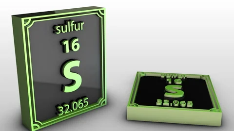 Periodic Table Of Elements - Sulfur - S Vídeos de archivo 155204939