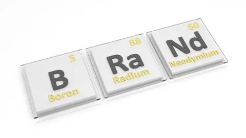Periodic table of elements symbols used to form word Access, isolated on whit Stock Illustration