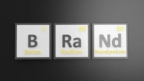 Periodic table of elements symbols used to form word Access, isolated on blac イラスト素材