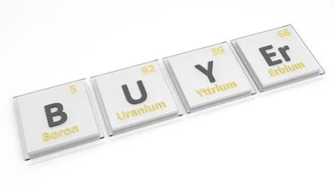Periodic table of elements symbols used to form word Access, isolated on whit Illustrazione stock