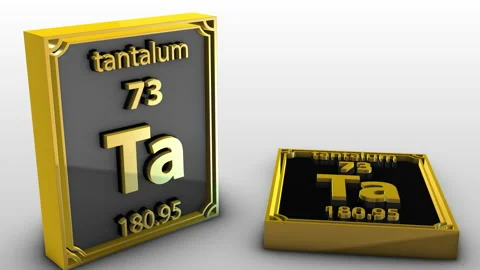 Periodic Table Of Elements - tantalum - Ta Stock Footage 155205256
