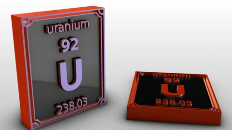 Periodic Table Of Elements - uranium - U Stock Footage 205209826