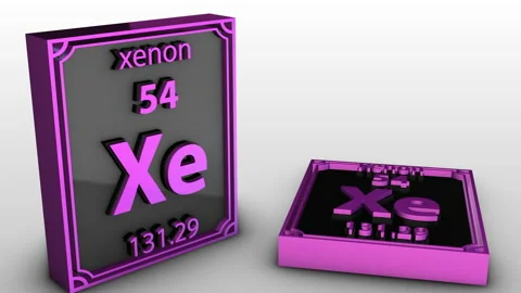 Periodic Table Of Elements - Xenon - Xe Stock Footage 155205705