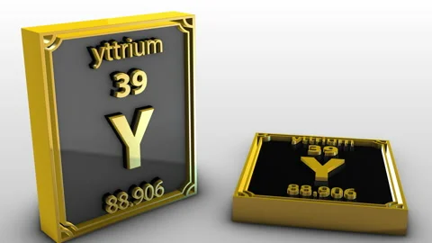 Periodic Table Of Elements - yttrium - Y Stock Footage 155205806