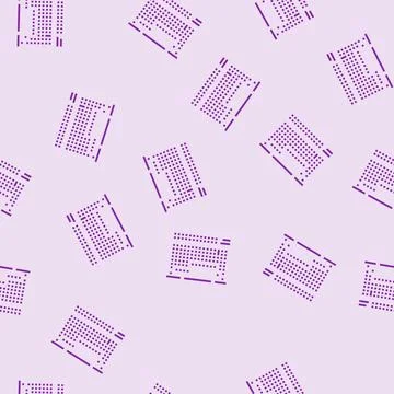 Periodic table glyph seamless pattern Stock Illustration