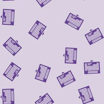Periodic table glyph vector seamless pattern イラスト素材