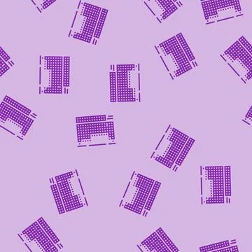 Periodic table line seamless pattern Stock Illustration