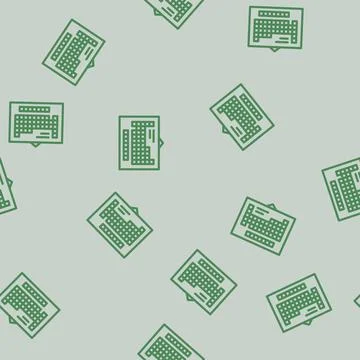 Periodic table line vector seamless pattern Stockillustratie
