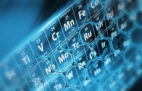 Periodic Table Molecules Stock Illustration