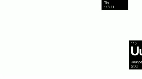 Periodic Table Mono Loop HD Video stock 10853075