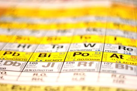 Periodic table Stock Photos