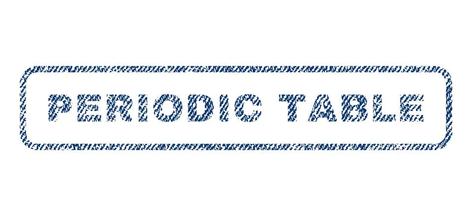 Periodic Table Textile Stamp Illustrazione stock