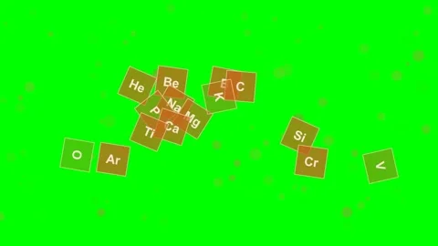 Periodic Table Tile Assembly Animated Motion Graphic Concept Stock Footage 341913635
