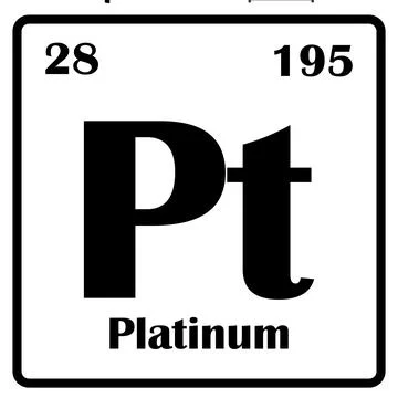 Periodical Platinum element icon Stock Illustration