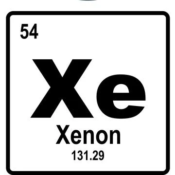 Periodical Xenon element icon Stock Illustration