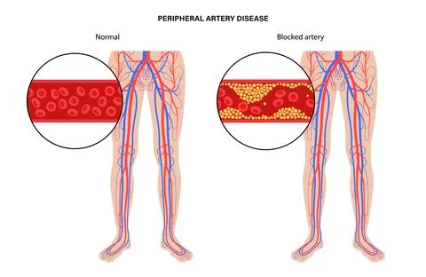 Peripheral artery disease Stock Illustration