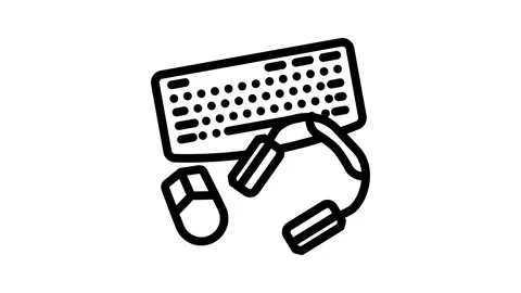 Peripheral setup repair computer line icon animation Stock Footage 326758547