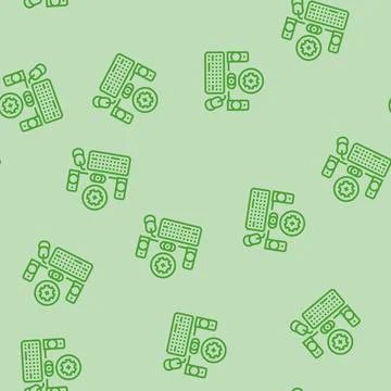 Peripheral setup repair computer line seamless pattern イラスト素材