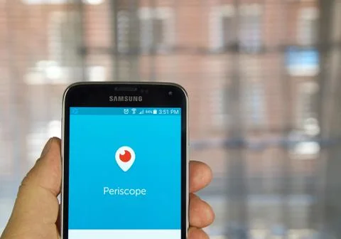 Periscope application on a cell phone Stock Photos